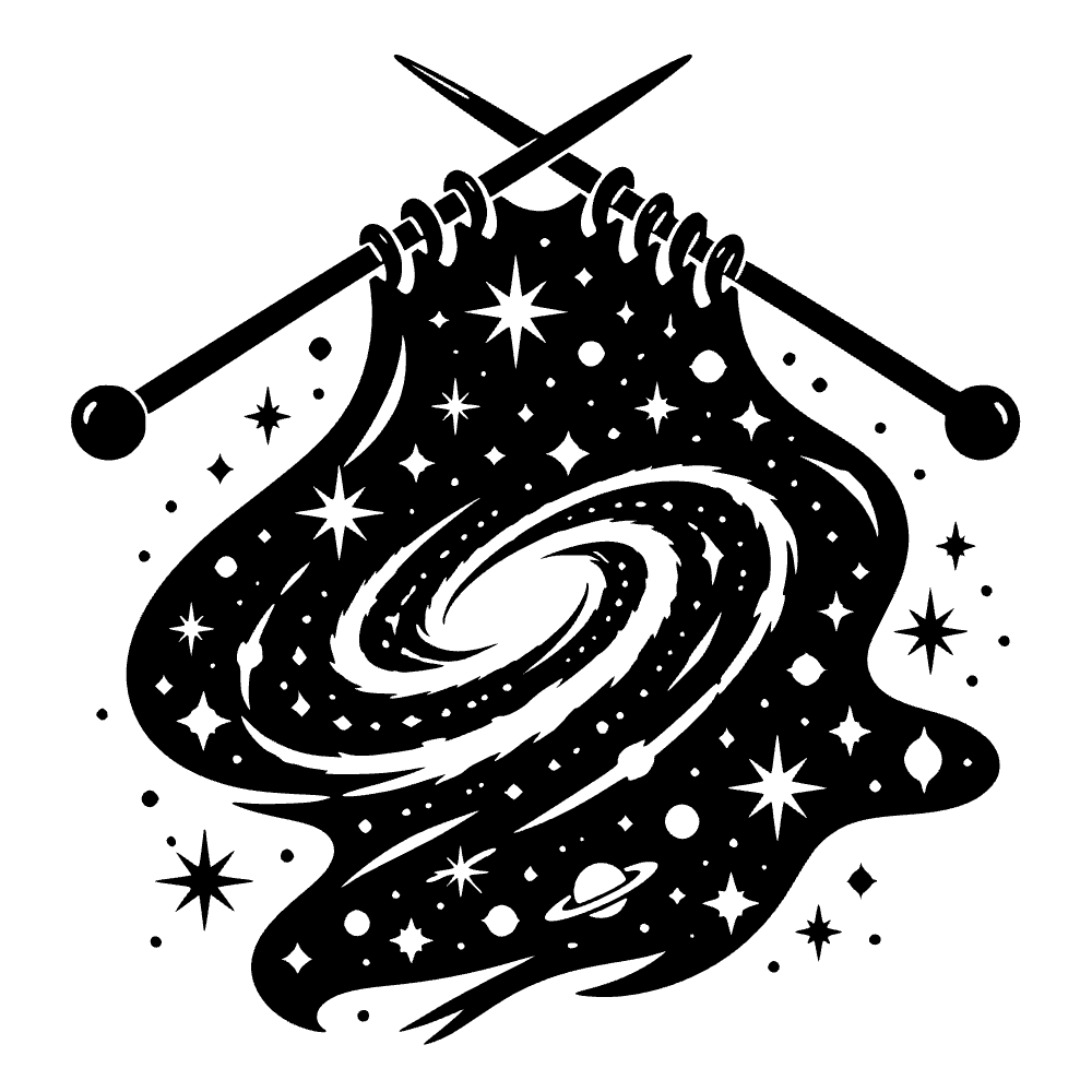 Knitting Needles Weaving Galaxy SVG cut file