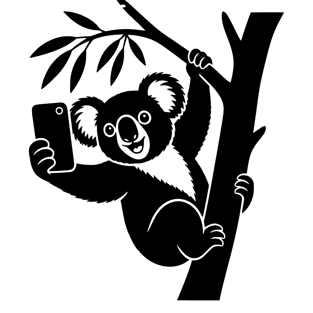 Koala Bear Hanging SVG SVG cut file preview
