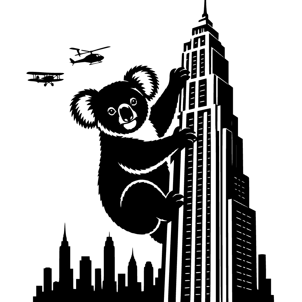 Koala Climbing SVG cut file preview