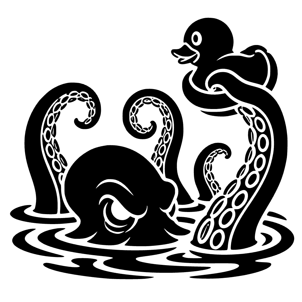 Kraken atacando a un pato — archivo SVG