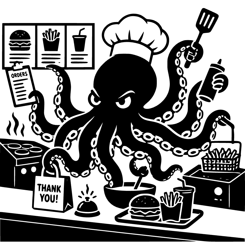 Pulpo chef Krakén — archivo SVG
