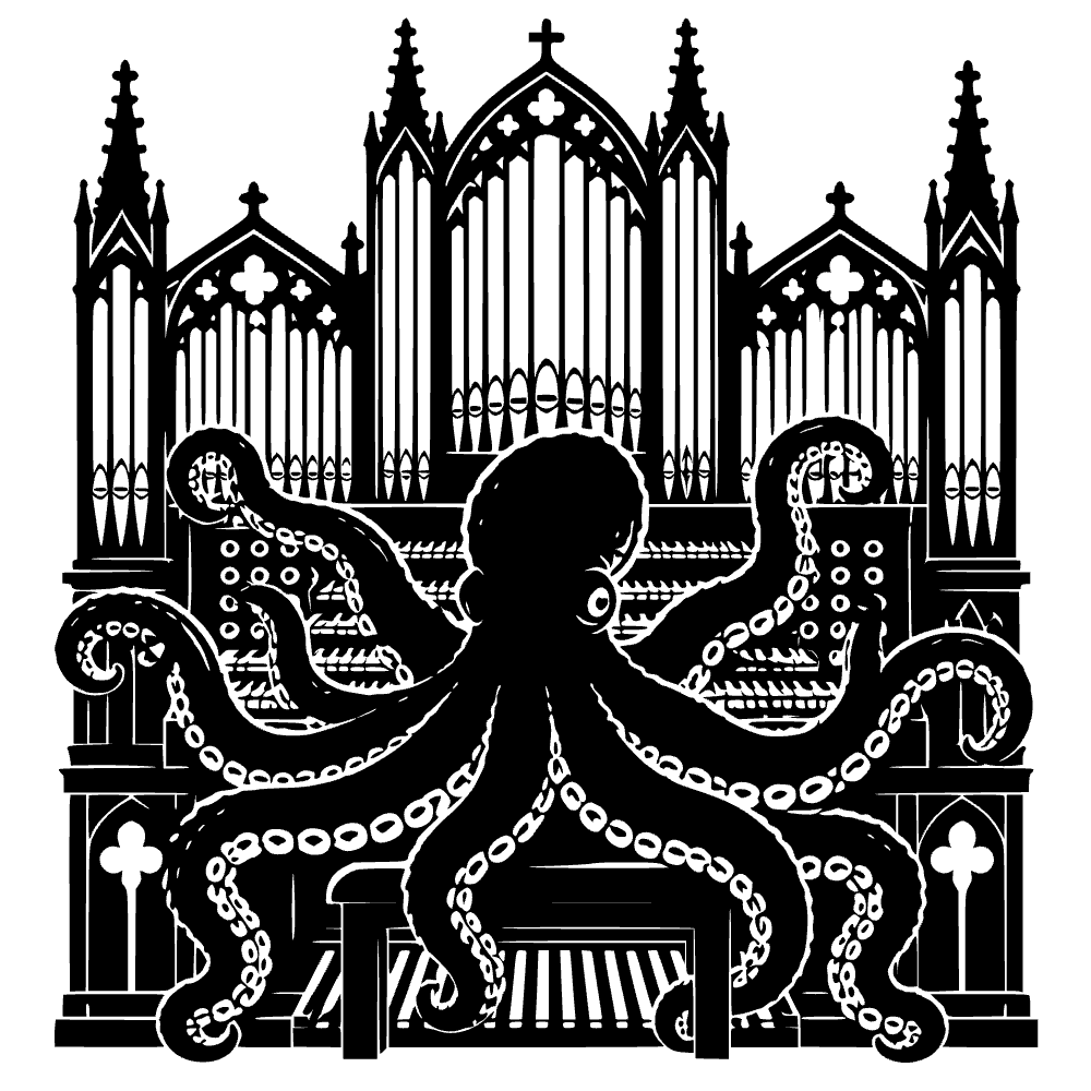 Kraken tocando el órgano — archivo SVG