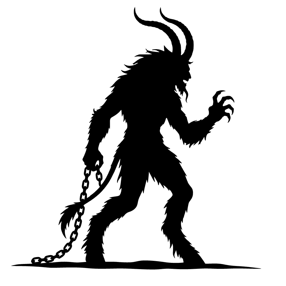 Krampus Stalking Forward SVG cut file preview