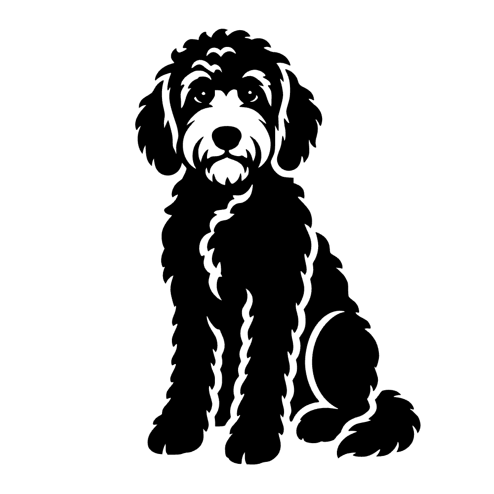 Perro labradoodle — archivo SVG