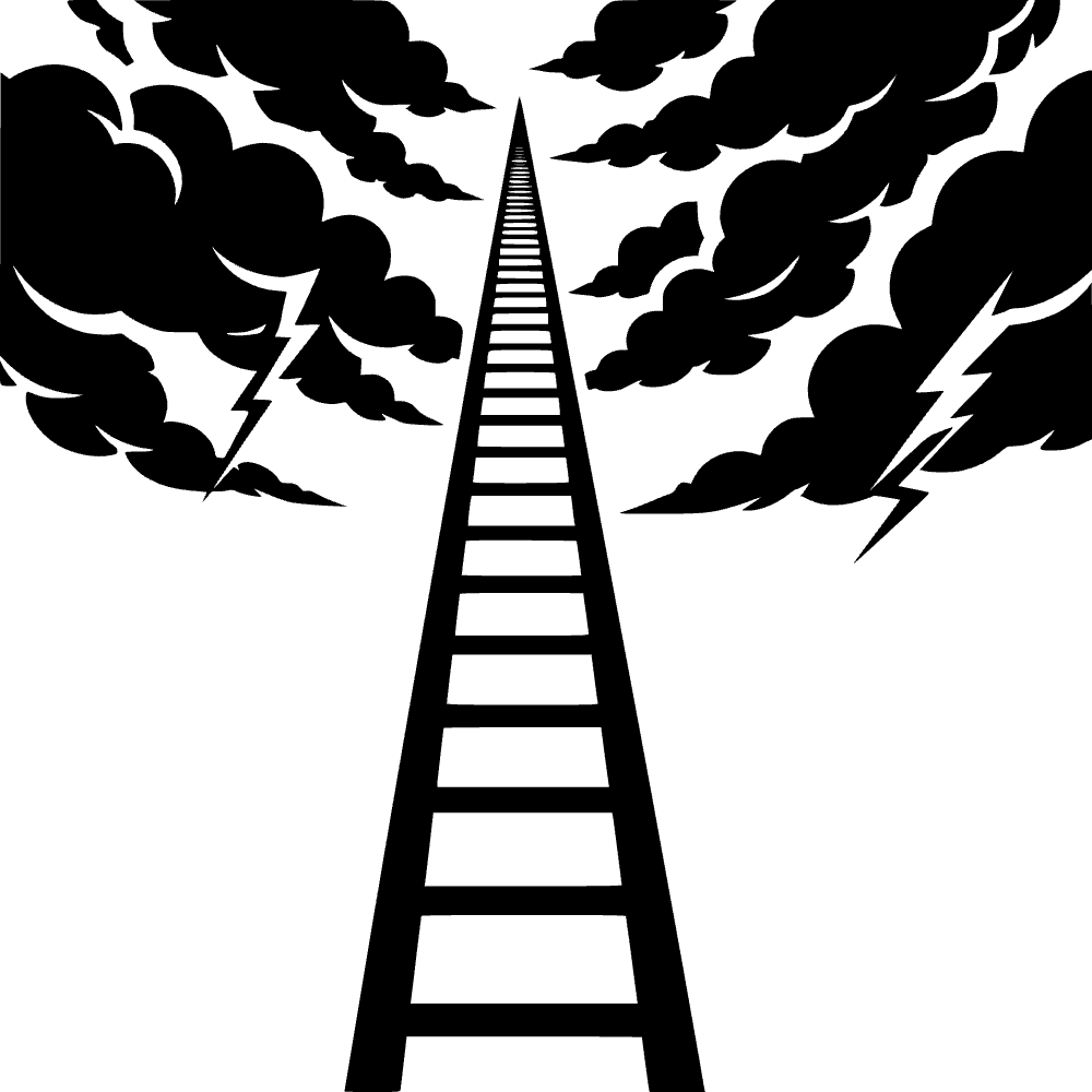 Escalera extendiéndose hacia arriba — archivo SVG