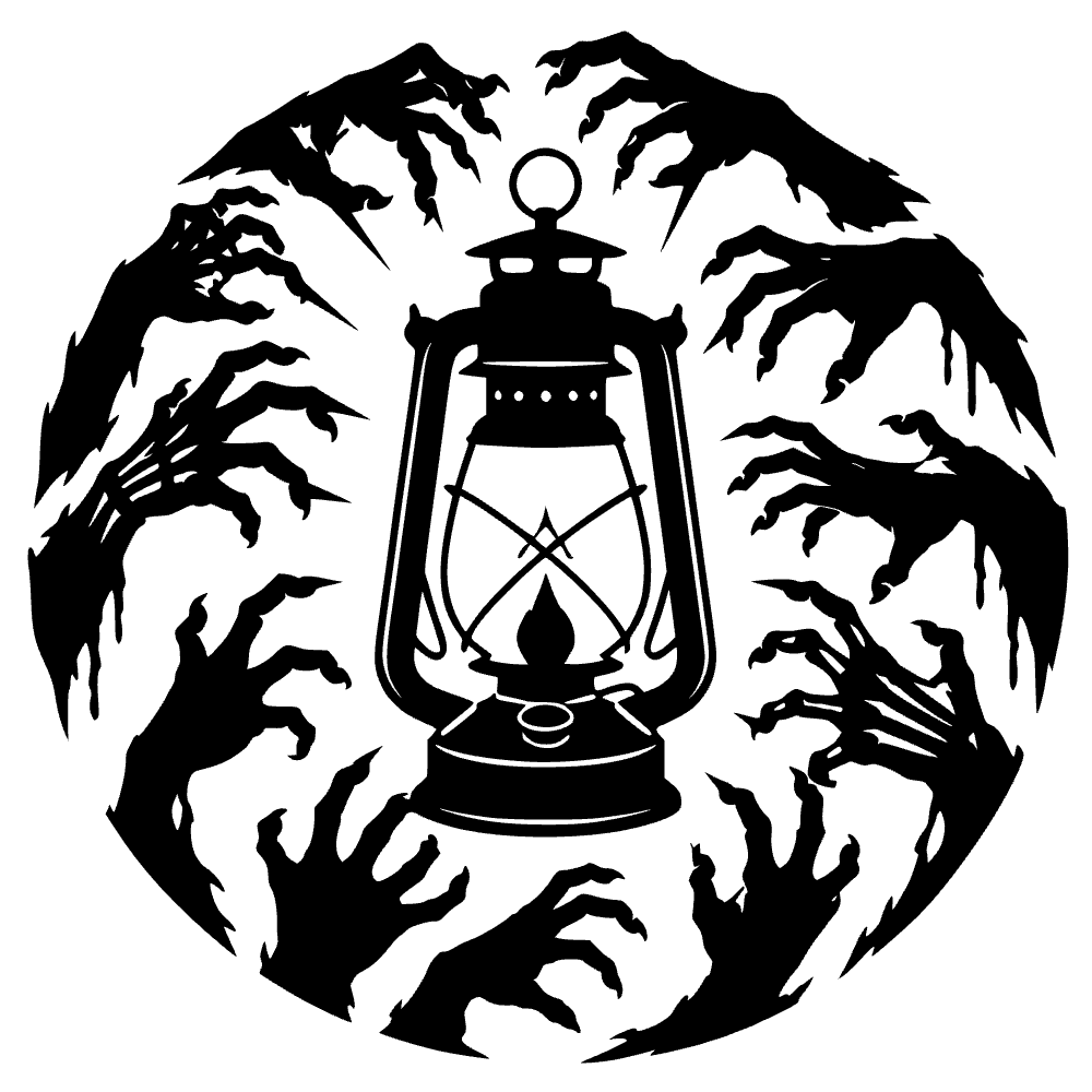 Linterna iluminando un círculo — archivo SVG