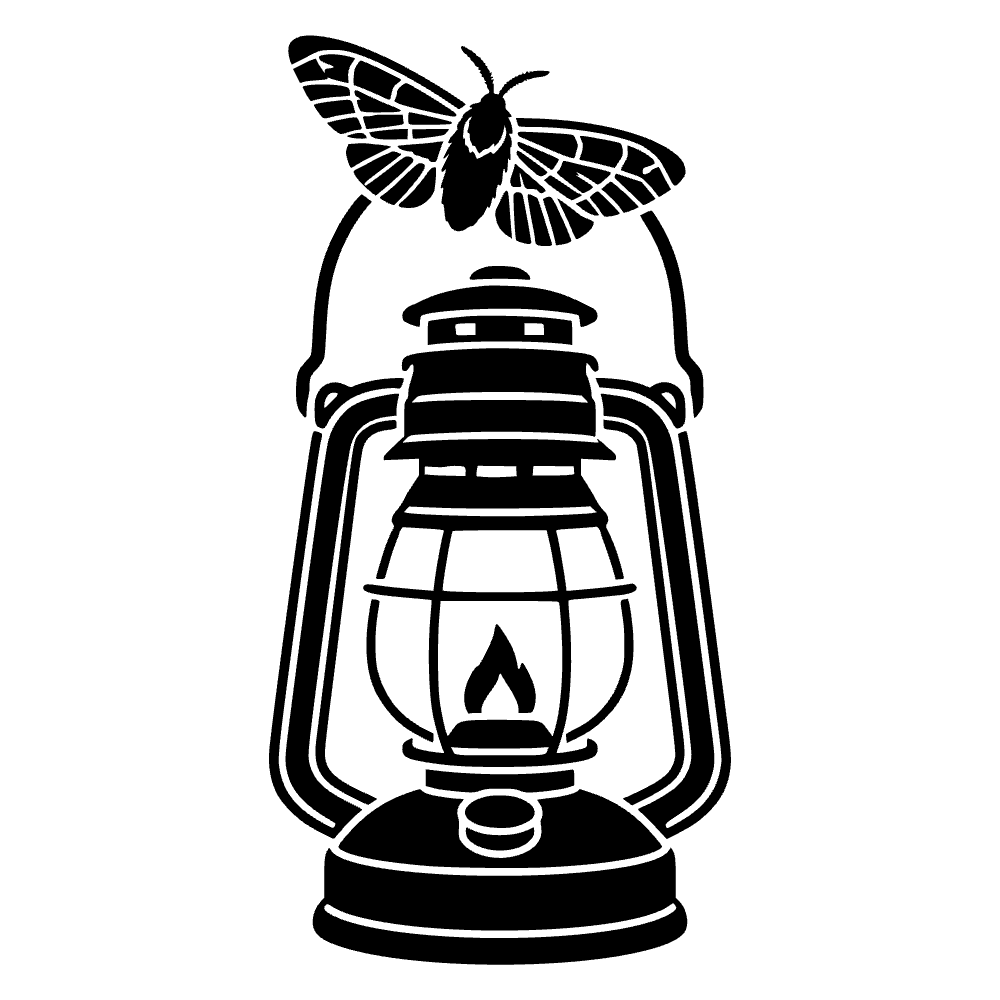 Icono de polilla con linterna — archivo SVG