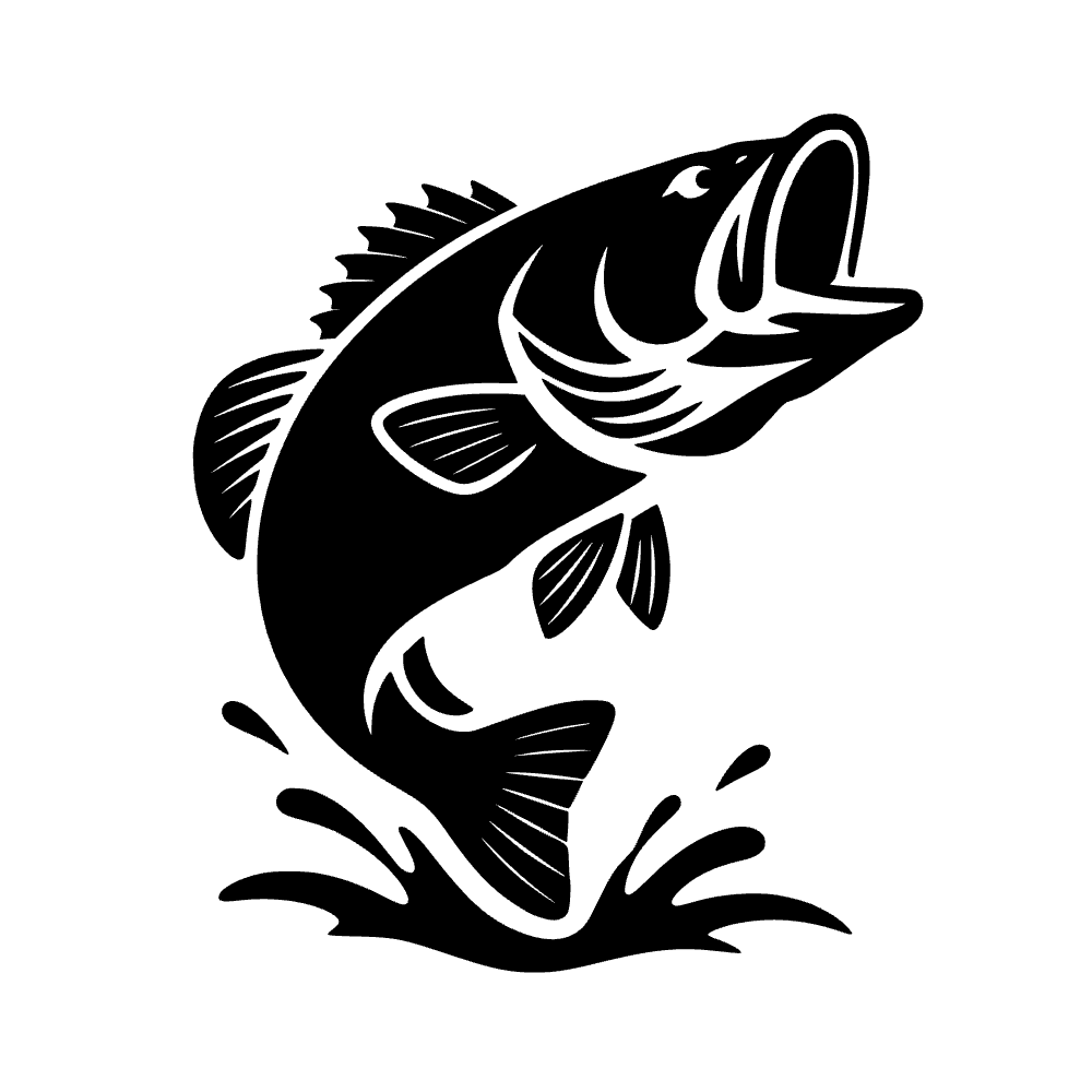 Largemouth Bass Icon SVG cut file preview
