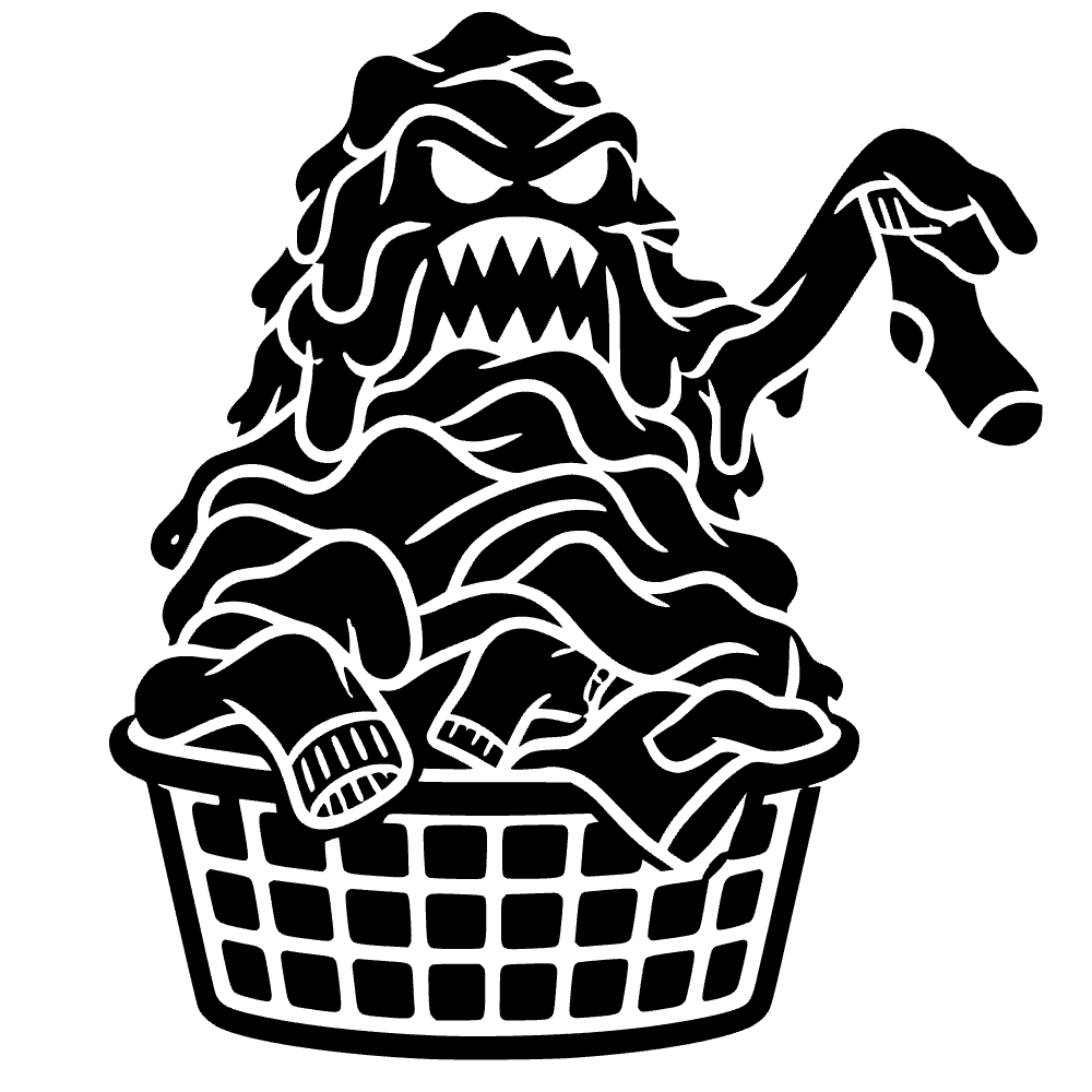 Monstruo de la lavandería levantándose — archivo SVG