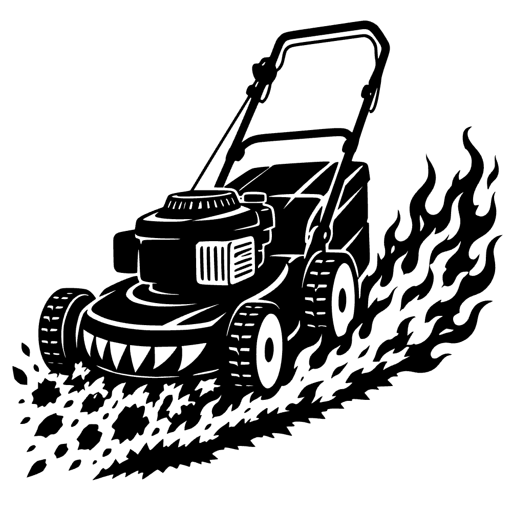 Lawnmower Chewing Up Ground SVG SVG cut file preview
