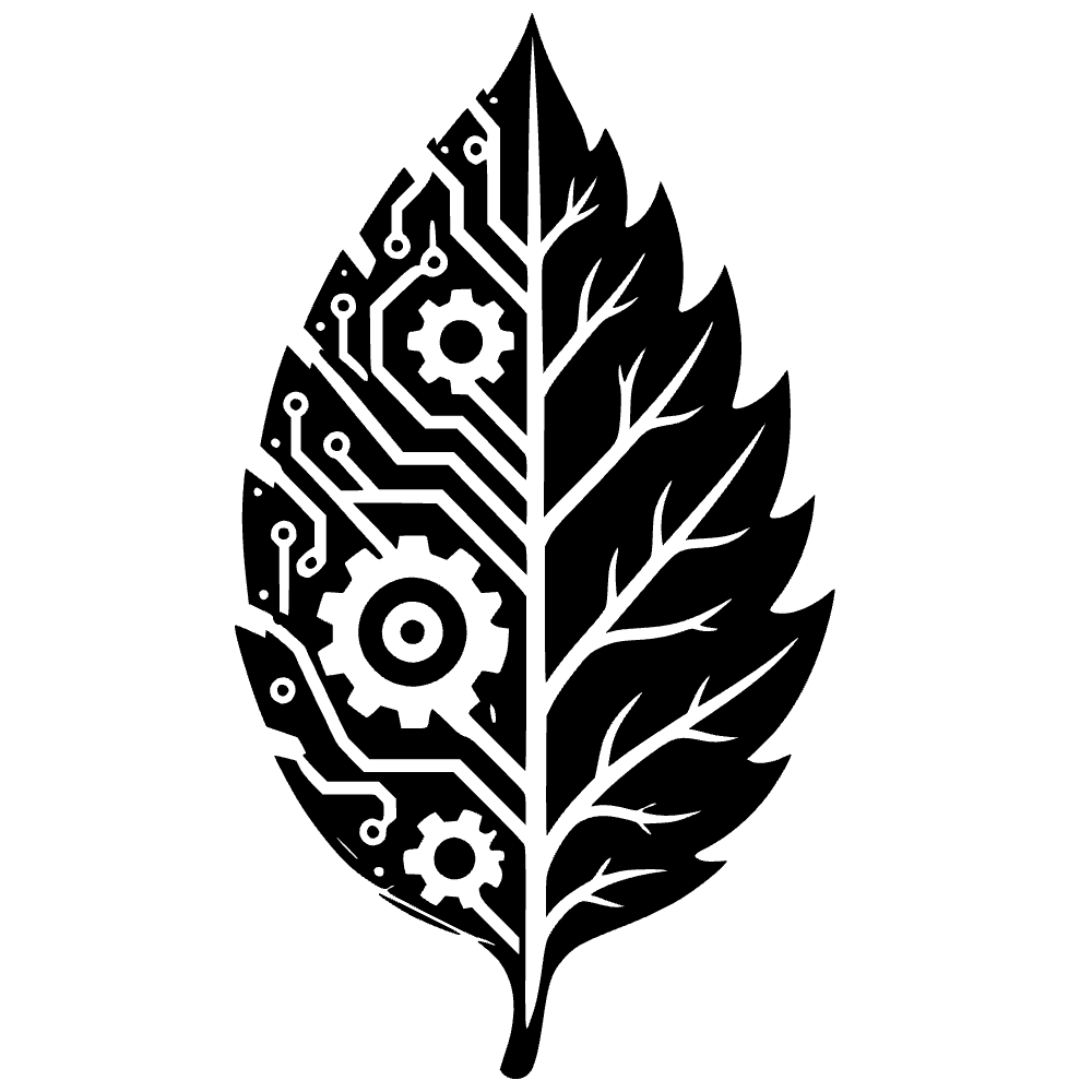 Leaf That Is Half Icon SVG cut file