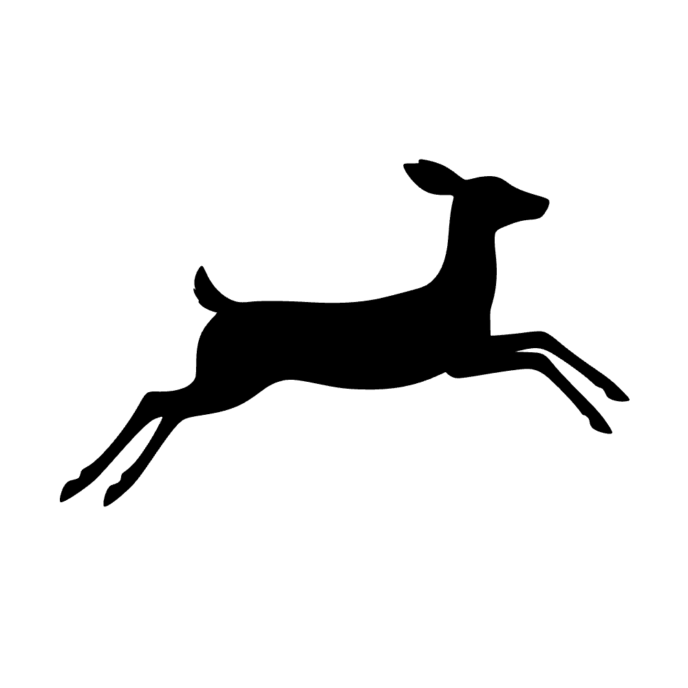 Leaping Doe Silhouette SVG cut file preview