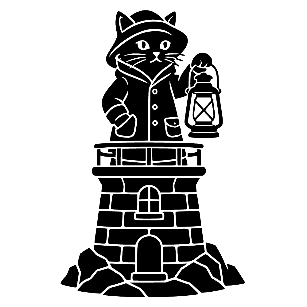 Gato guardián del faro — archivo SVG