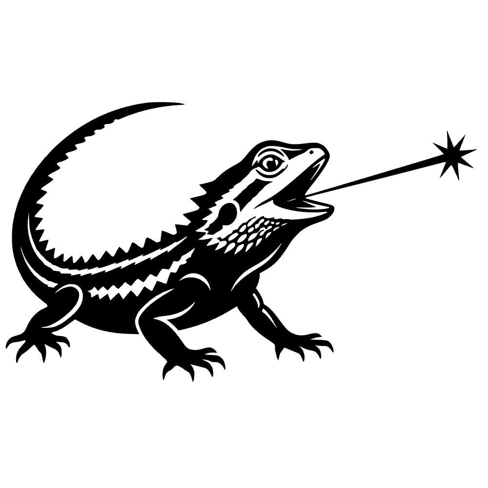 Lizard Breathing Tiny Beam Icon SVG SVG cut file preview