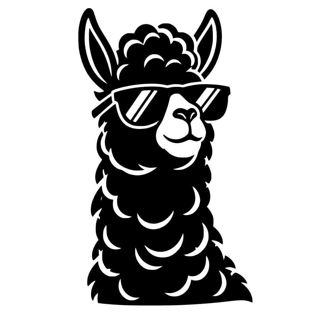 Llama con gafas de sol — archivo SVG