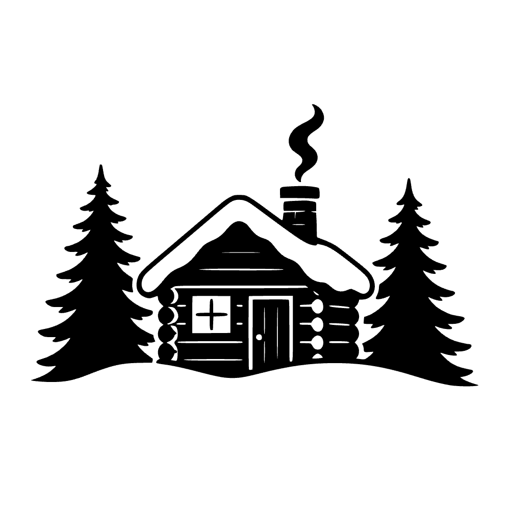Icono de cabaña de troncos — archivo SVG