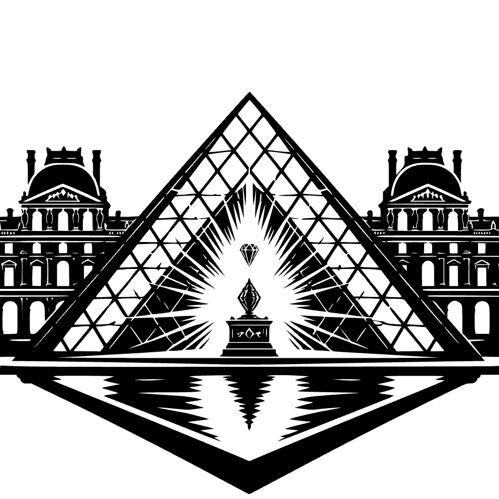 Ícono de la pirámide del Louvre — vista previa del archivo SVG