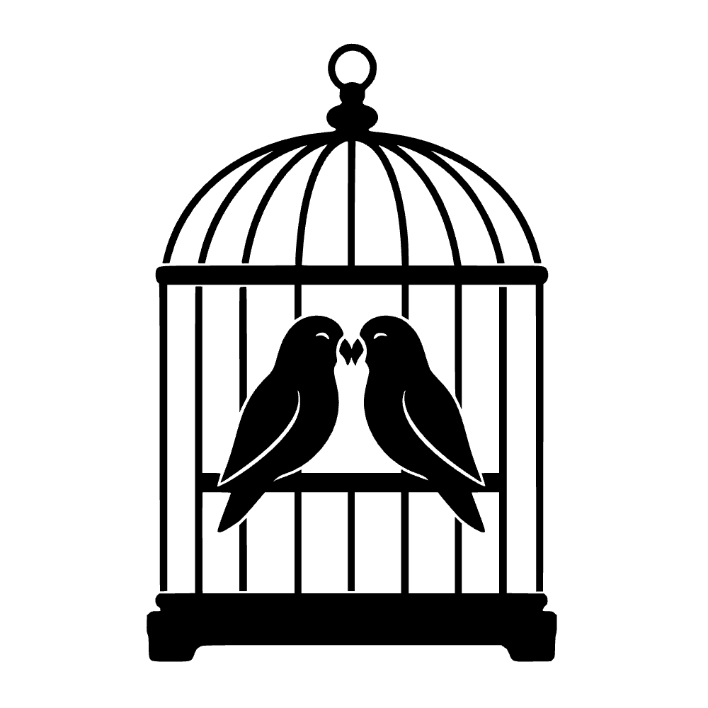 Jaula de aves amorosas — archivo SVG