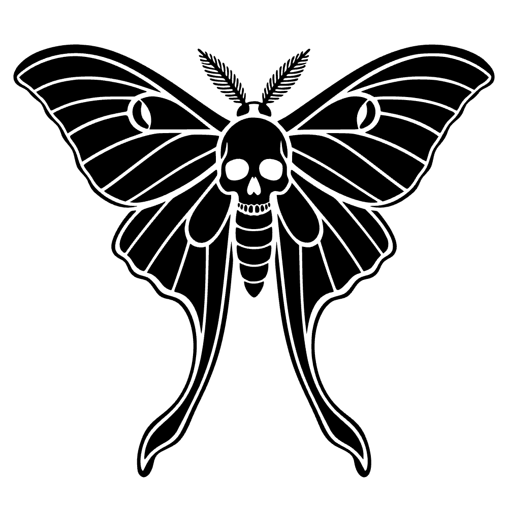 Polilla luna con alas de calavera — archivo SVG