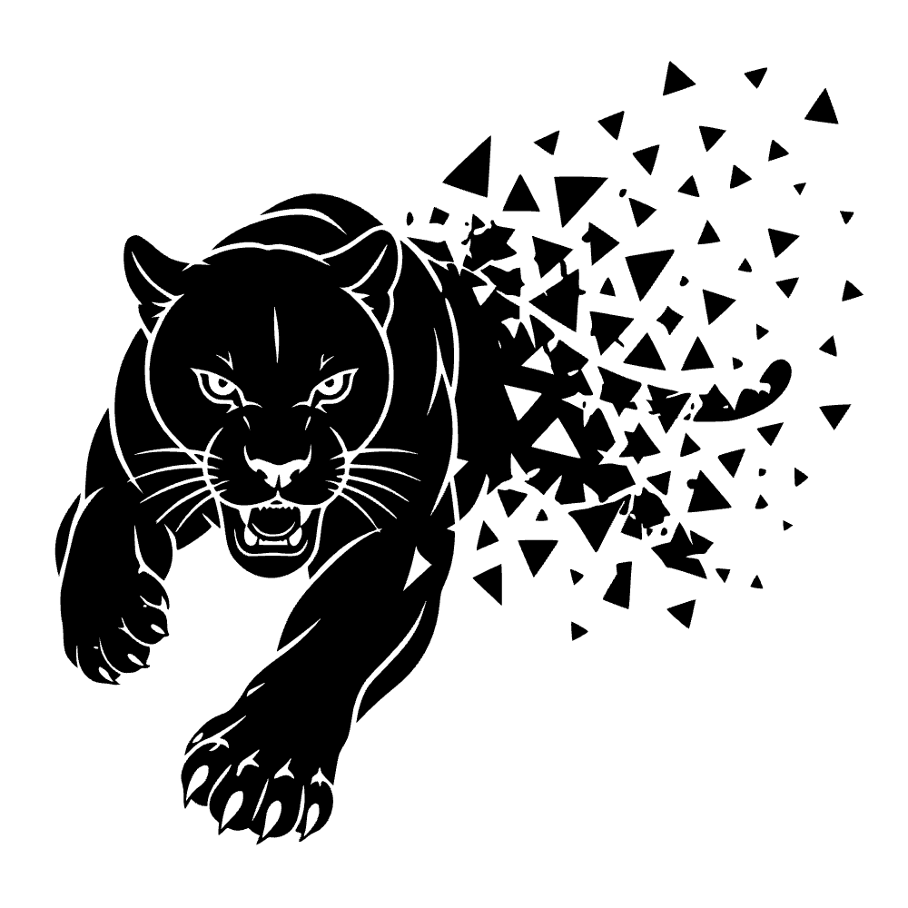 Pantera embistiendo — archivo SVG
