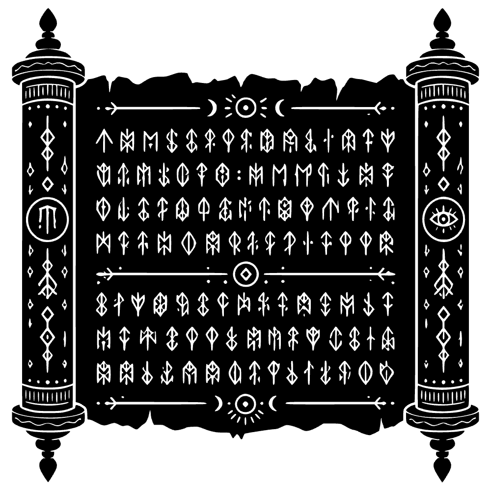 Pergamino mágico desplegado — archivo SVG
