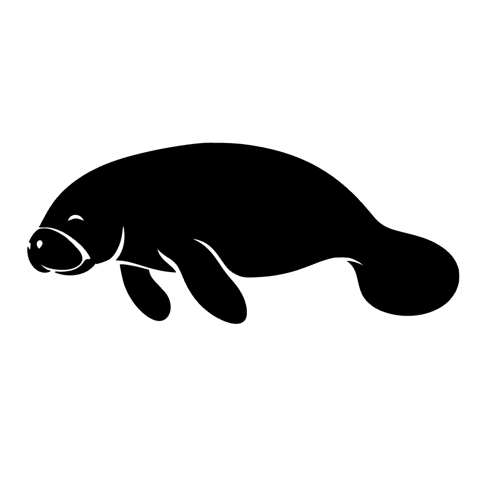 Manatí nadando — archivo SVG
