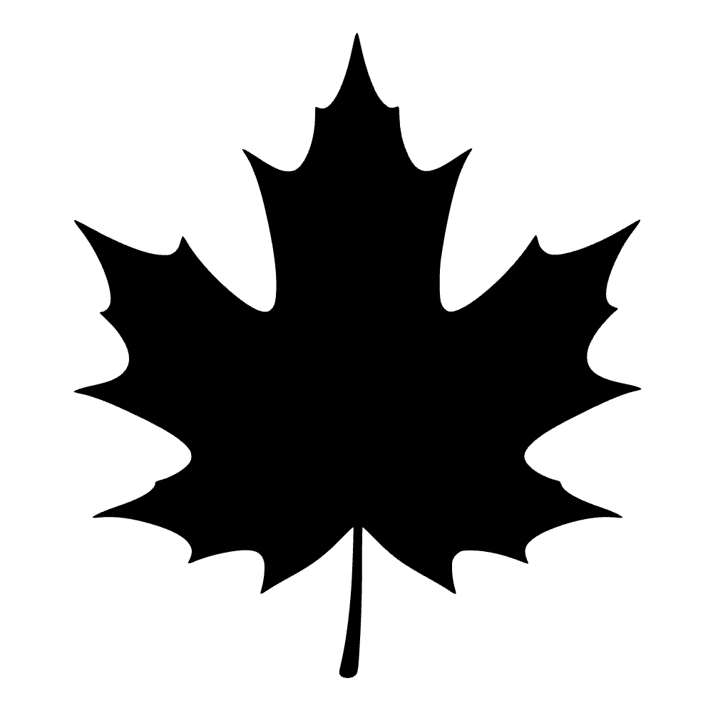Maple Leaf Silhouette SVG cut file preview