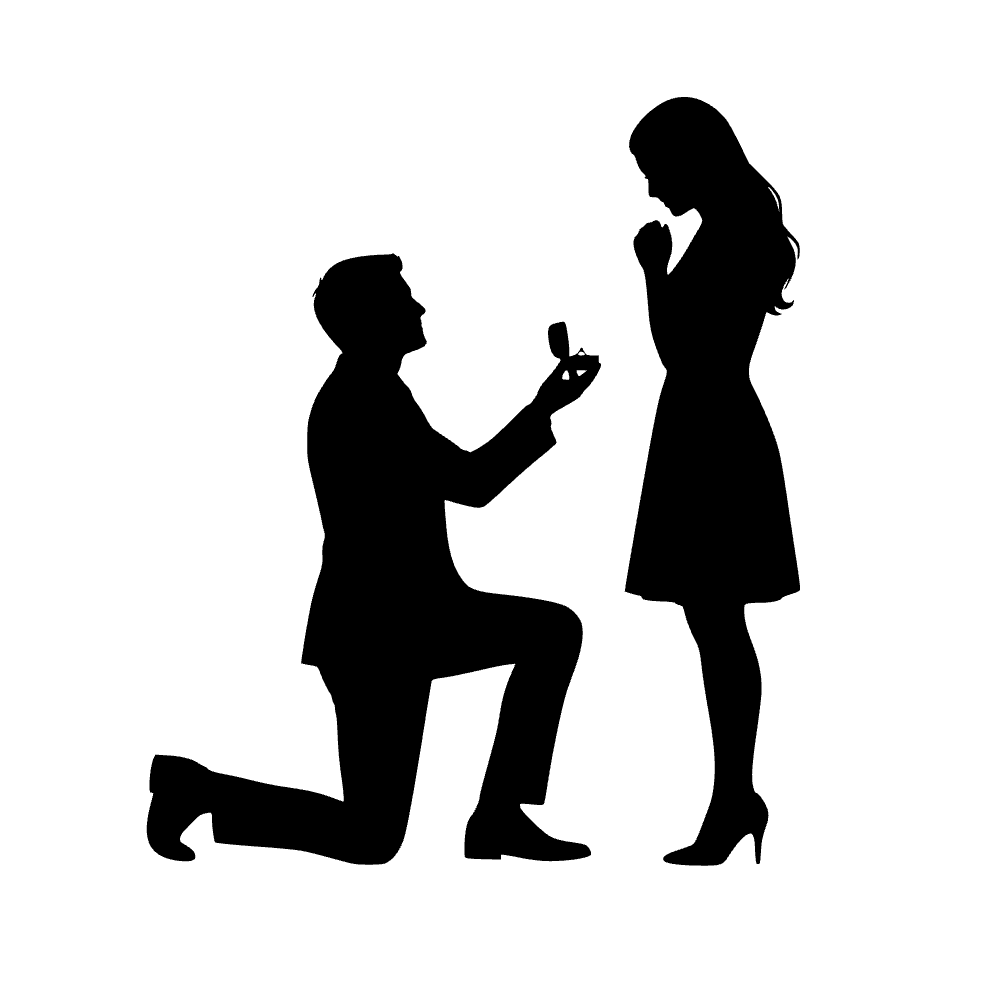 Ícono de propuesta de matrimonio — archivo SVG
