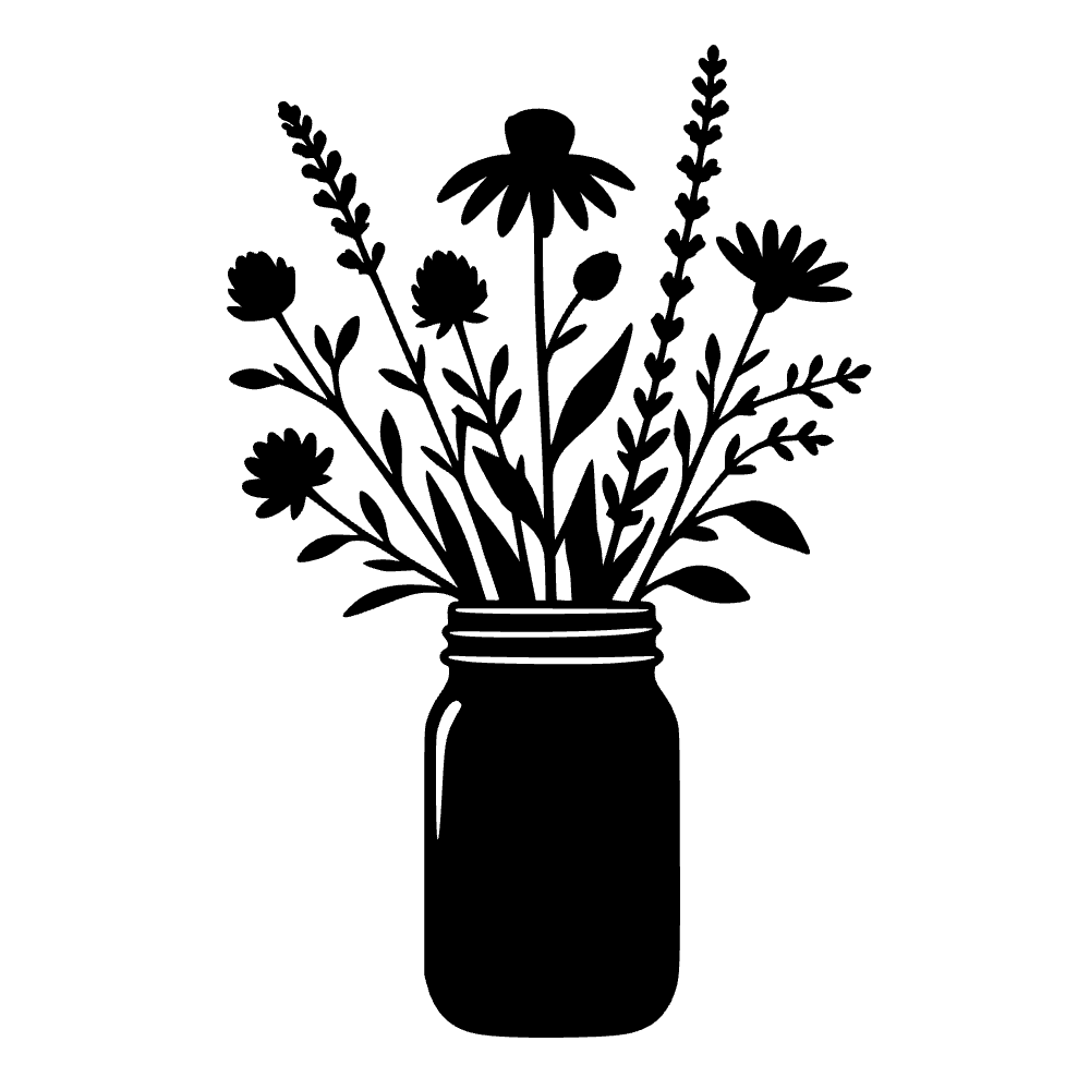 Frascos de flores — archivo SVG