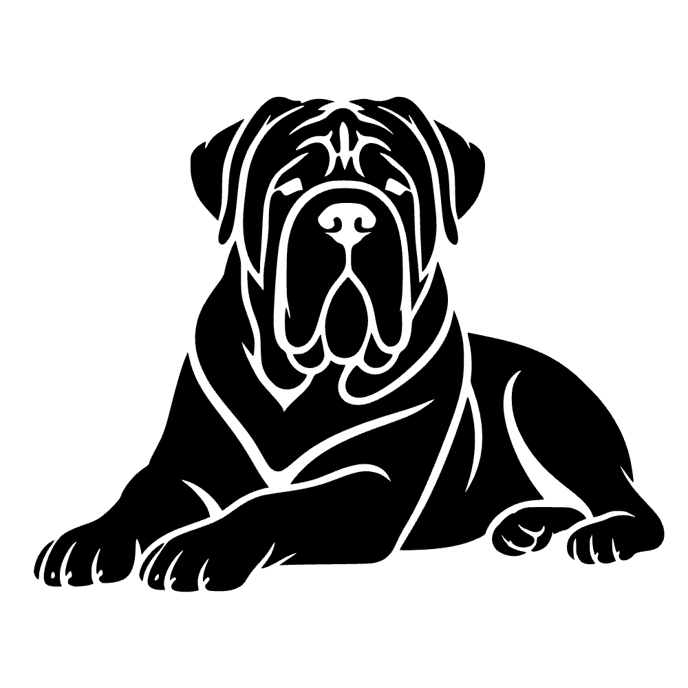 Cabeza de perro mastín — archivo SVG