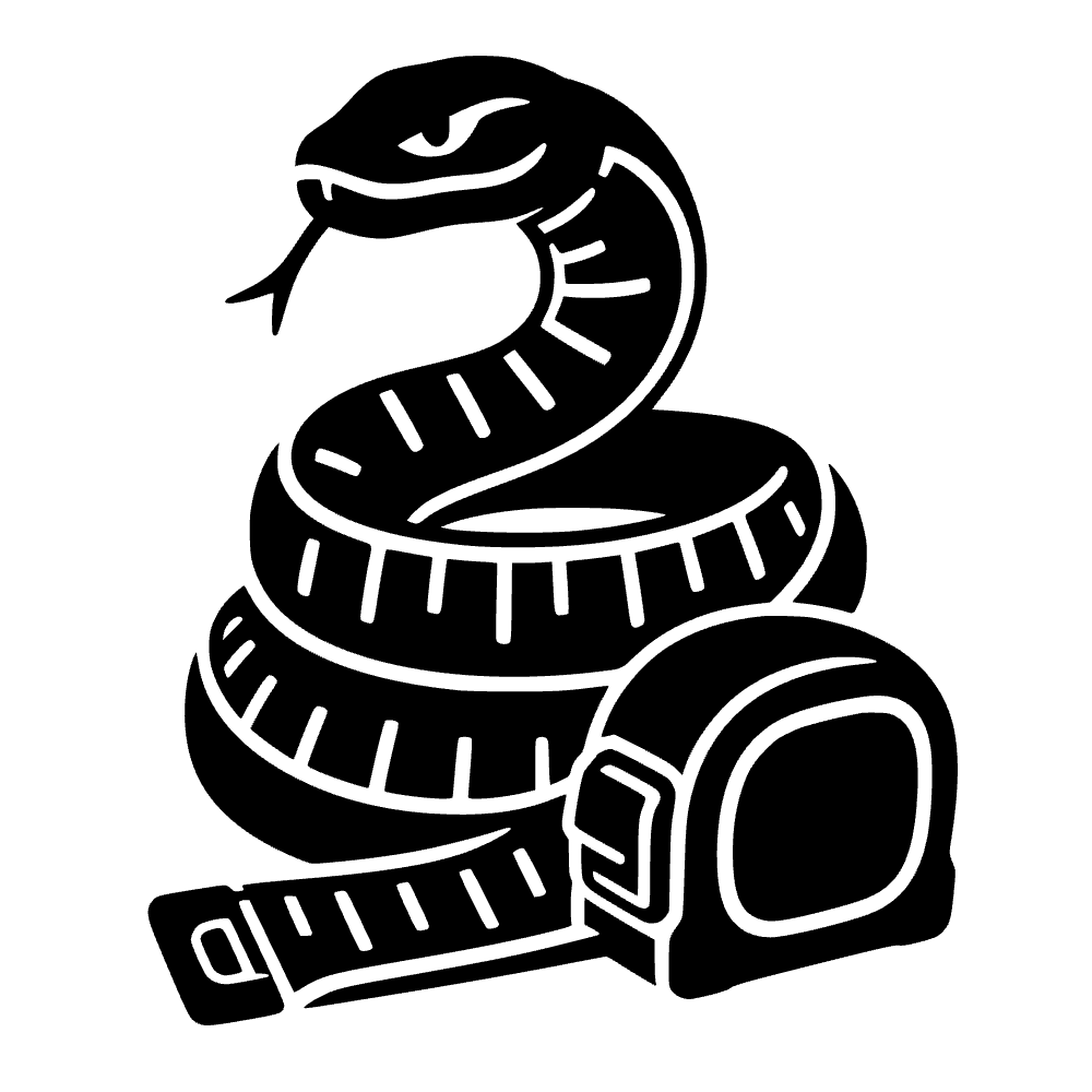 Serpiente con cinta métrica — archivo SVG