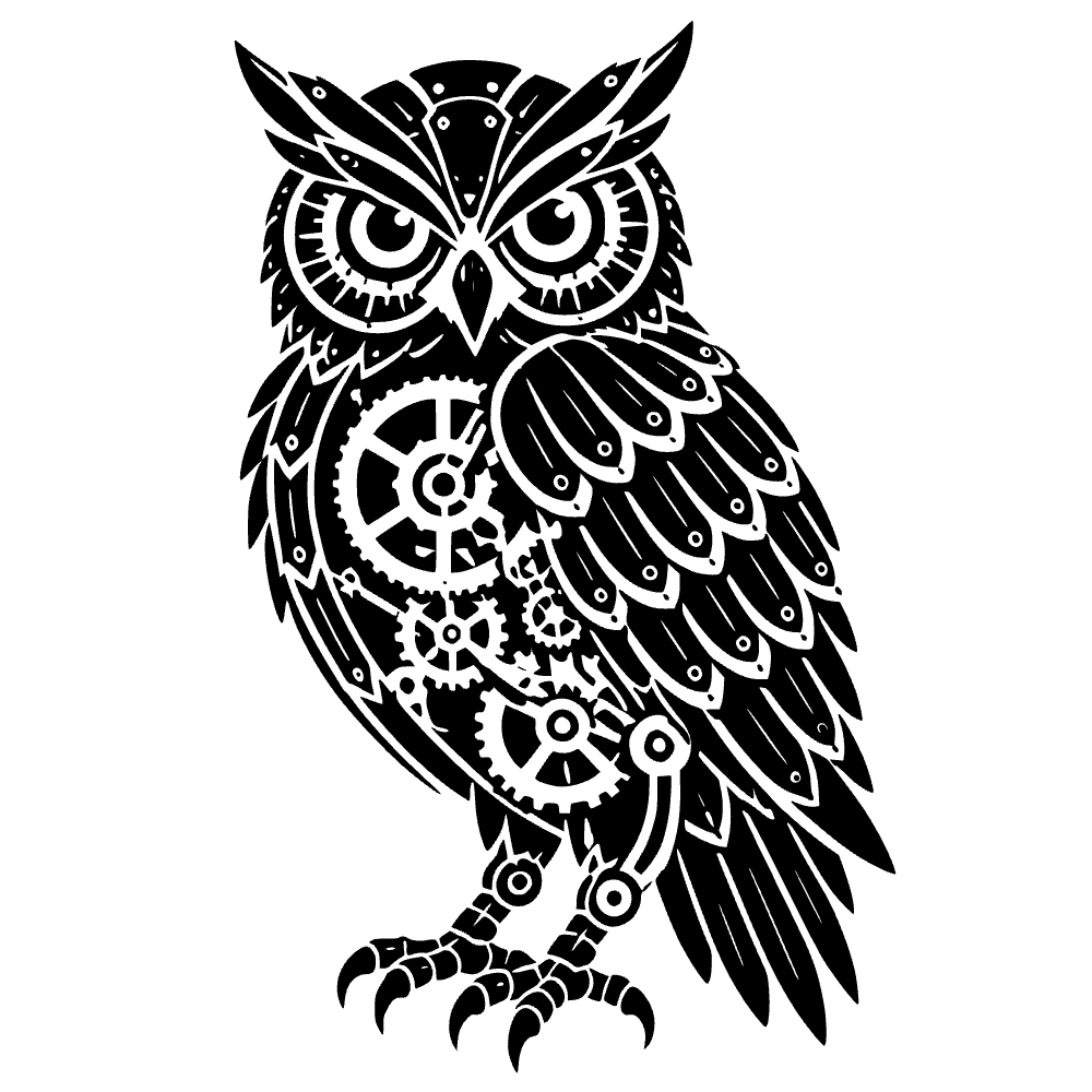 Búho mecánico — archivo SVG
