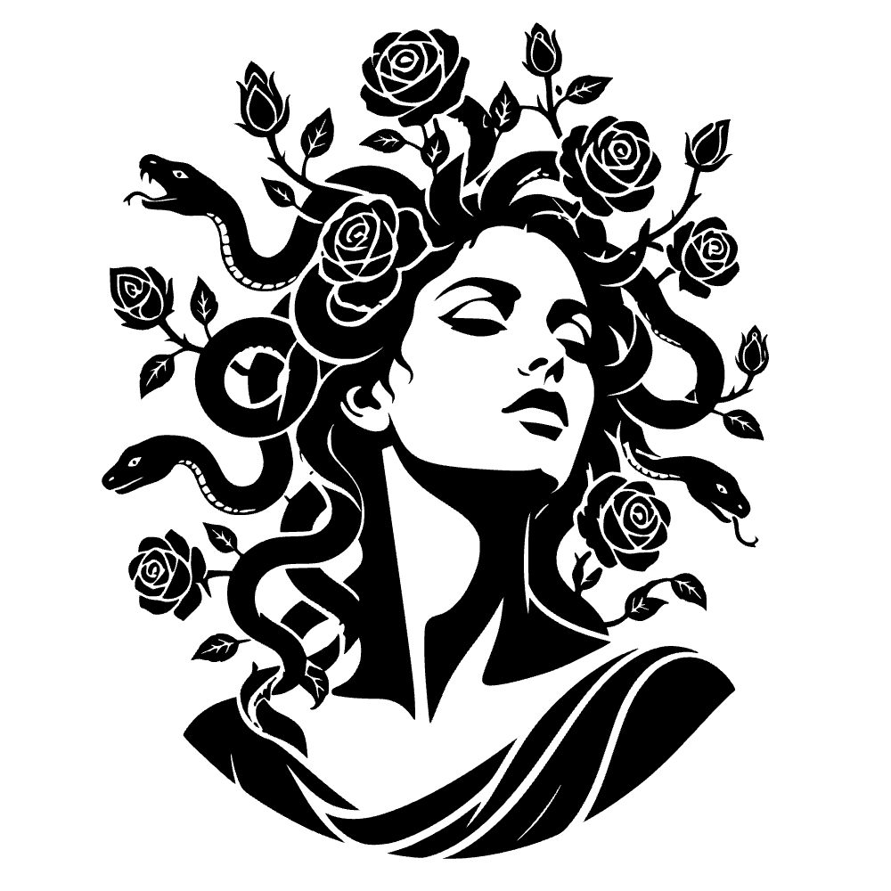 Icono de busto de Medusa — archivo SVG