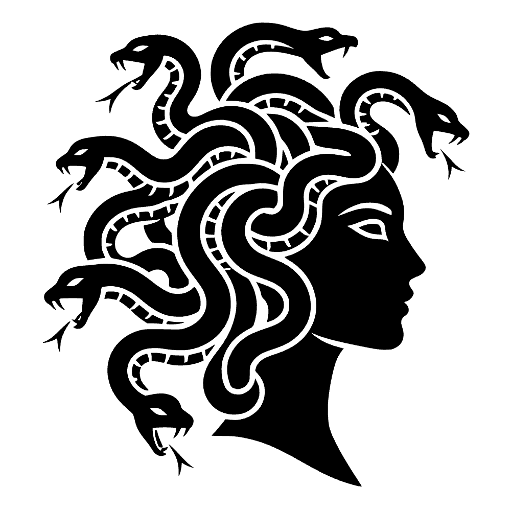 Medusa con cabello de serpiente — archivo SVG