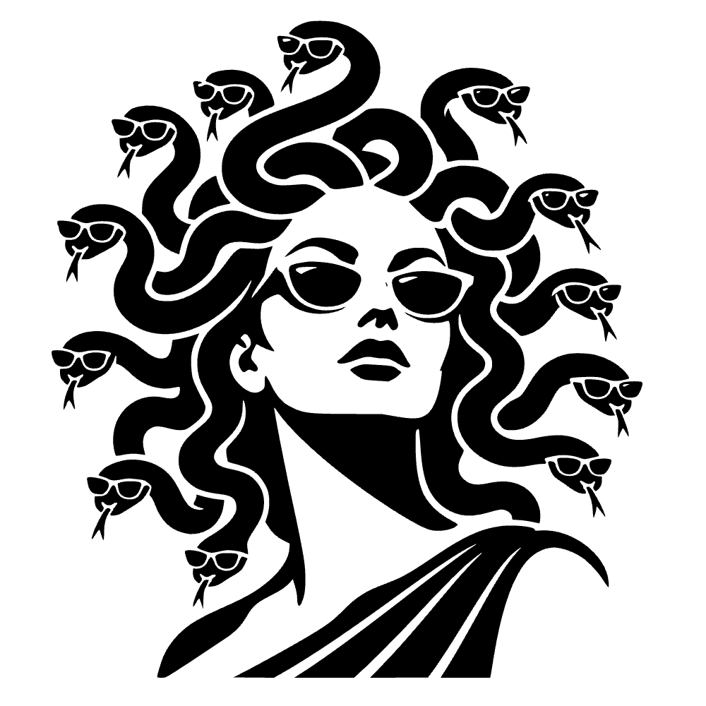 Medusa Snake Icon SVG cut file preview