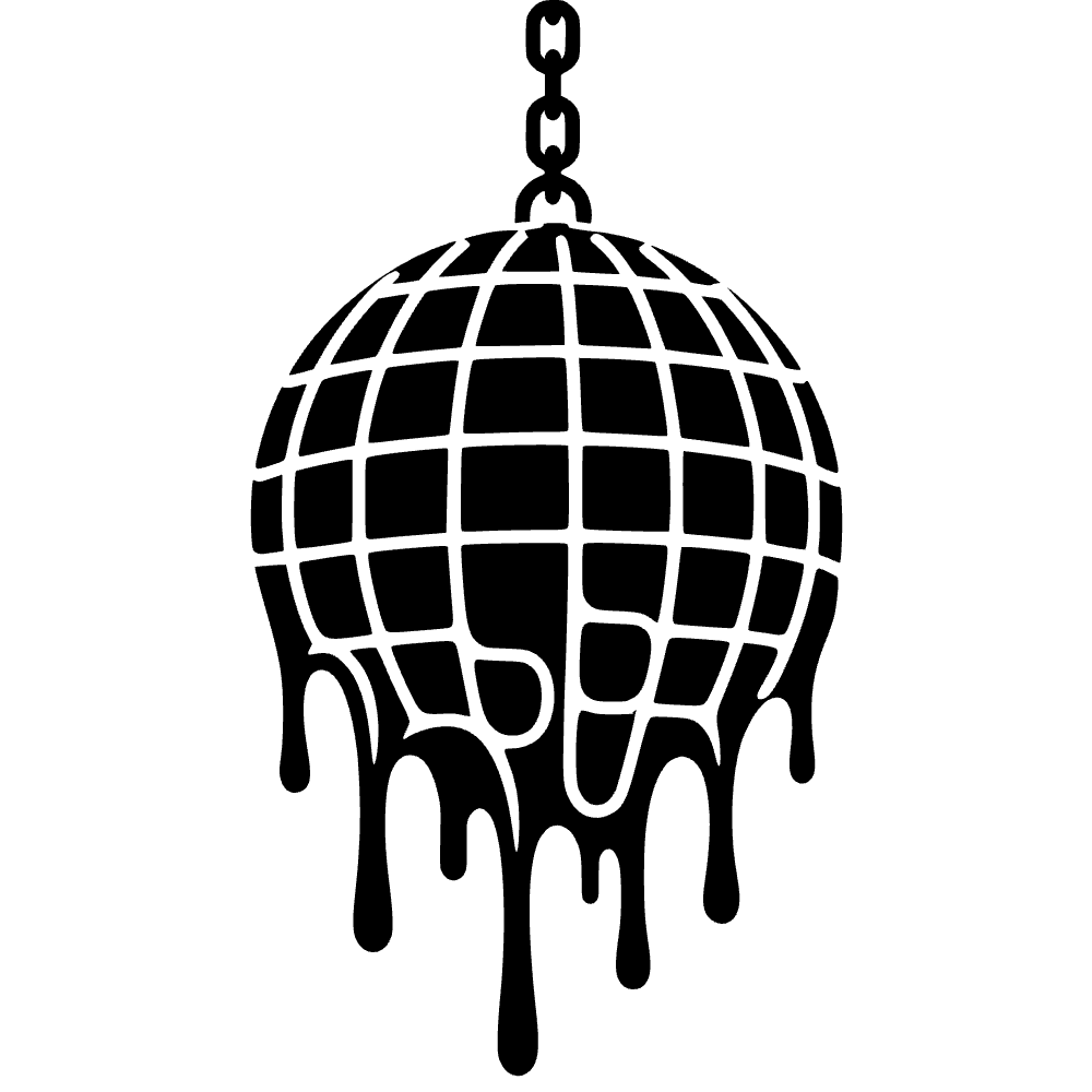 Bola de disco derritiéndose — archivo SVG