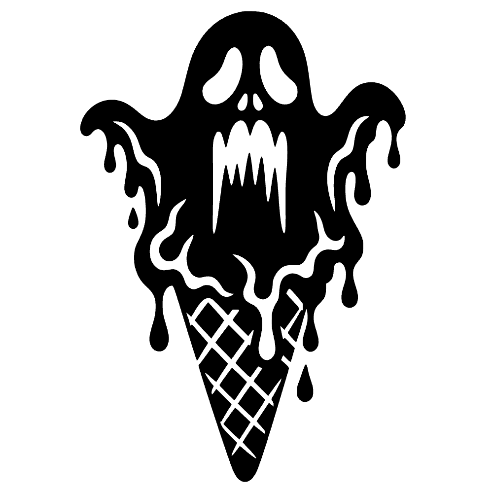Melting Ice Cream Cone SVG cut file preview