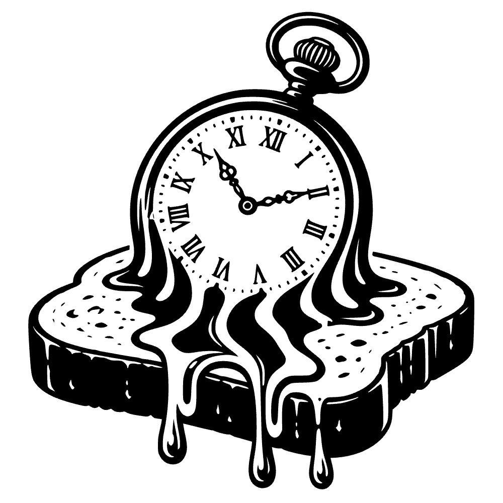 Melting Pocket Watch SVG cut file