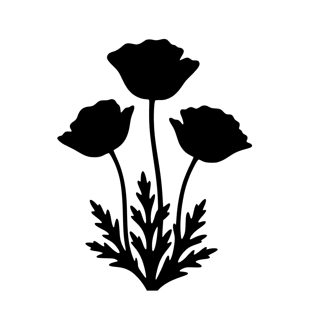 Memorial Poppy Field SVG cut file