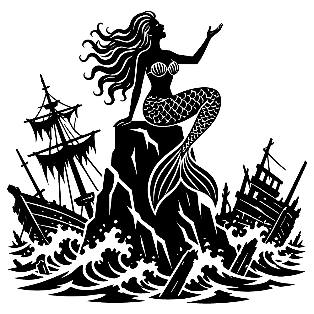 Sirena cantando — archivo SVG