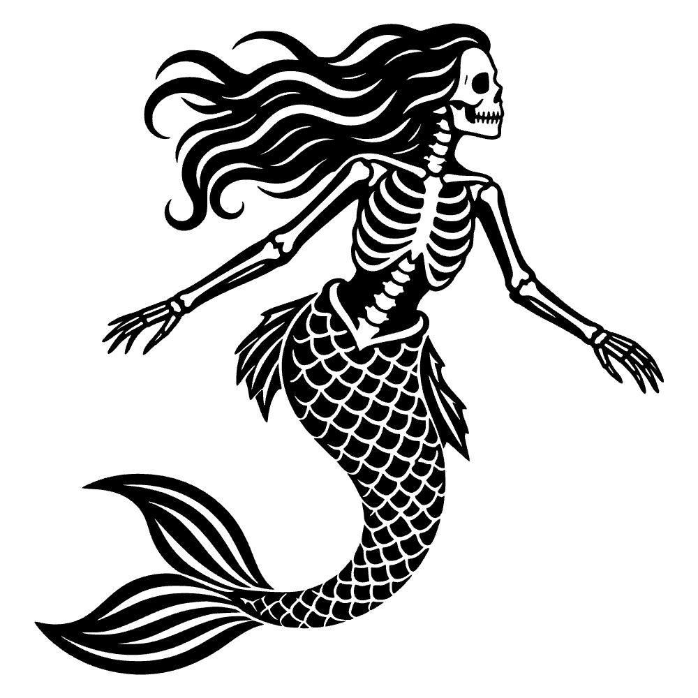 Esqueleto de sirena — archivo SVG