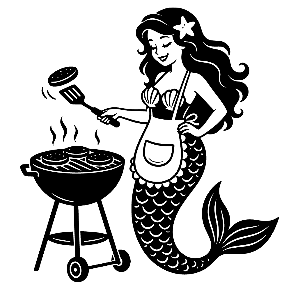 Sirena con delantal — archivo SVG