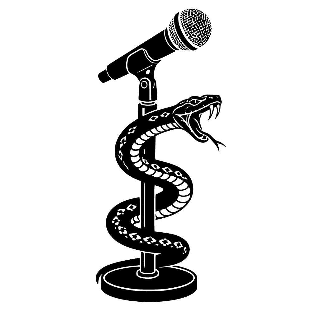 Soporte de micrófono con serpiente — archivo SVG