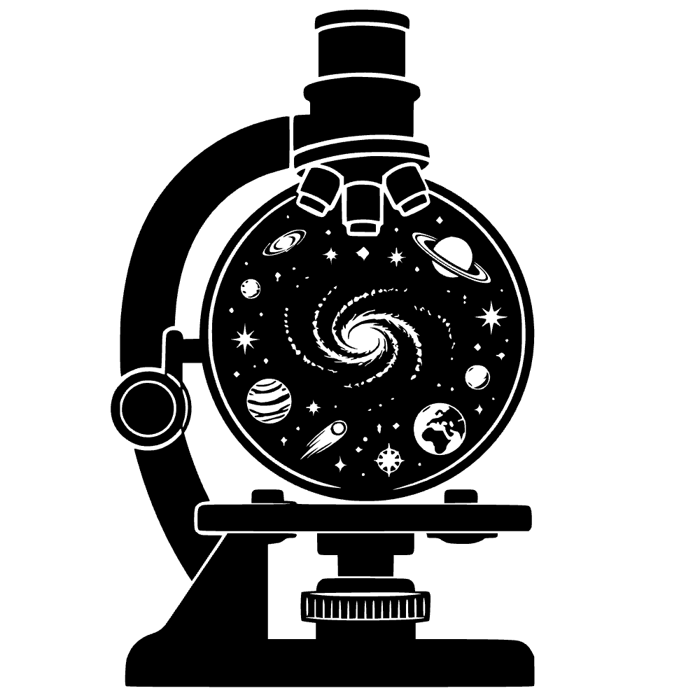 Microscopio mirando hacia abajo — archivo SVG