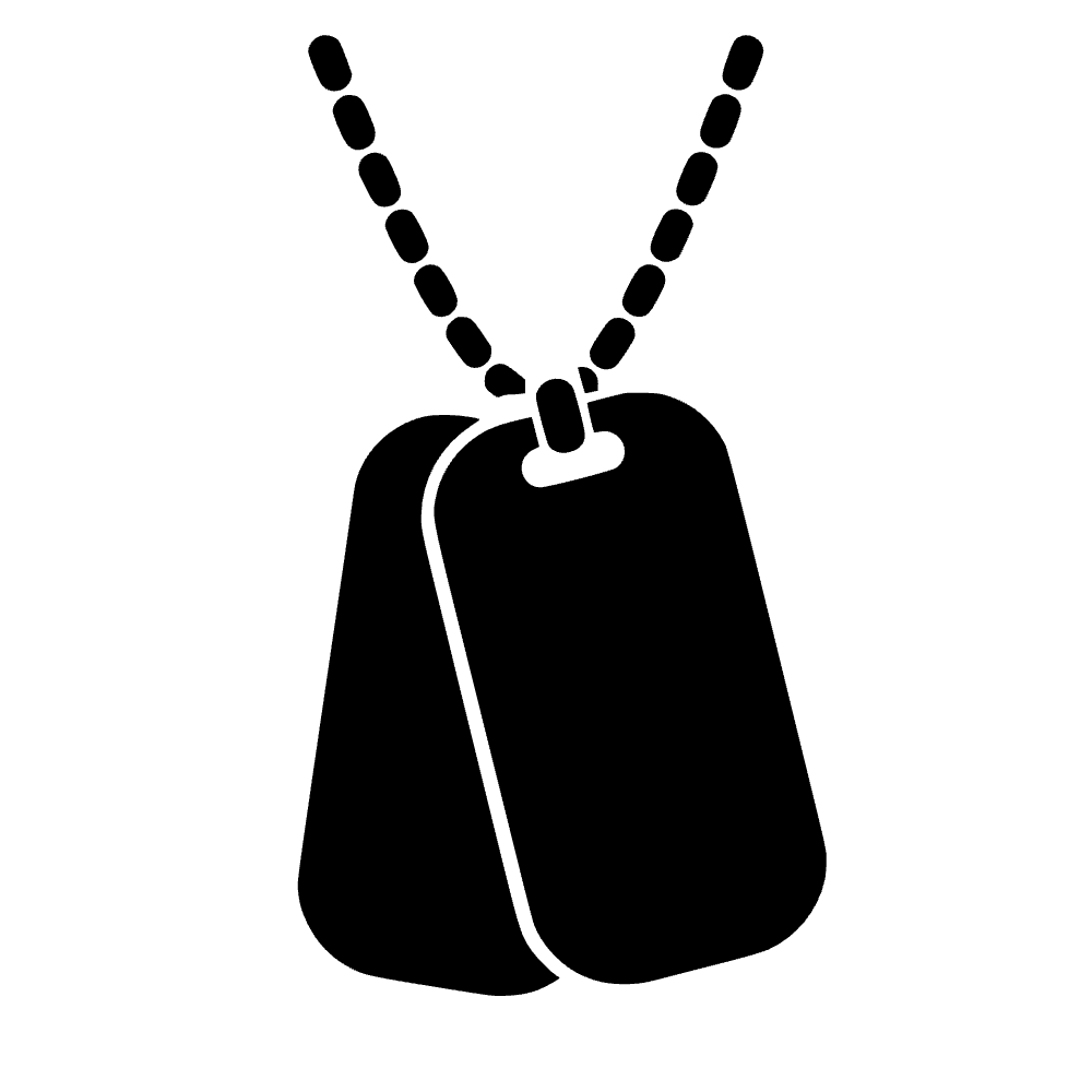Military Dog Tags Pair SVG cut file preview