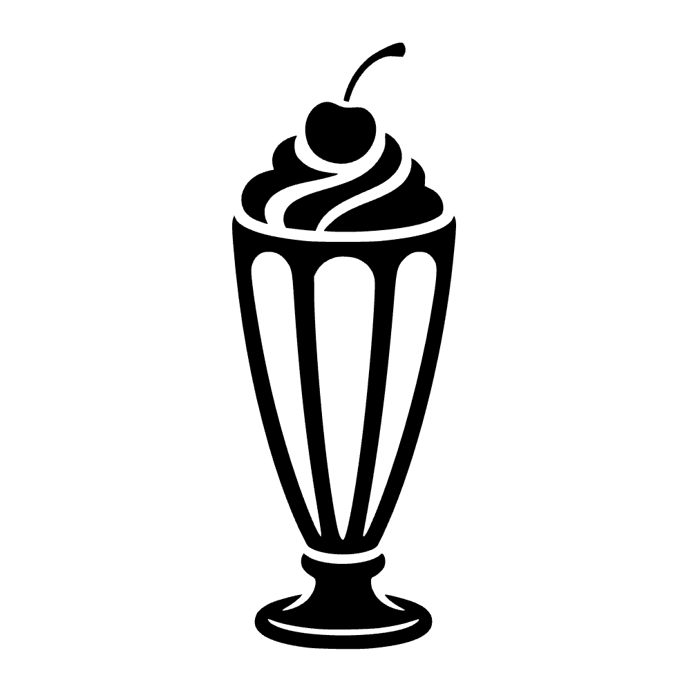 Malteada con cereza — archivo SVG