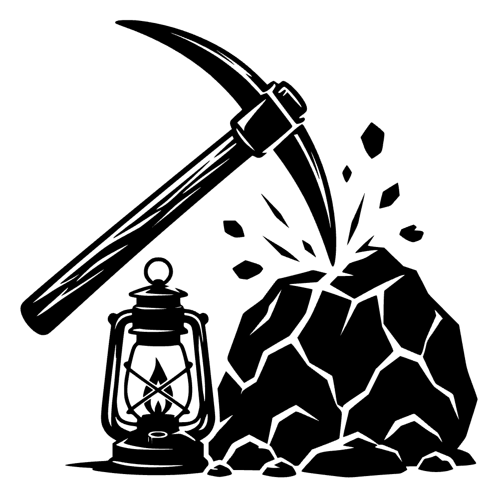 Pico de minero golpeando — archivo SVG
