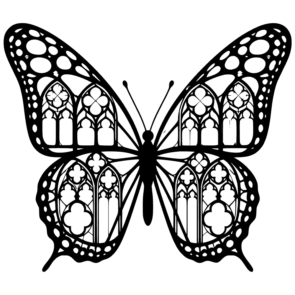 Mariposa monarca — archivo SVG