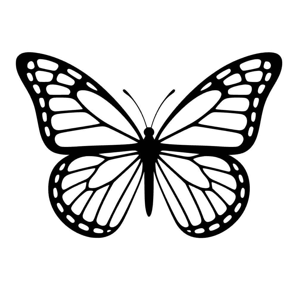 Monarch Butterfly Wings SVG cut file preview