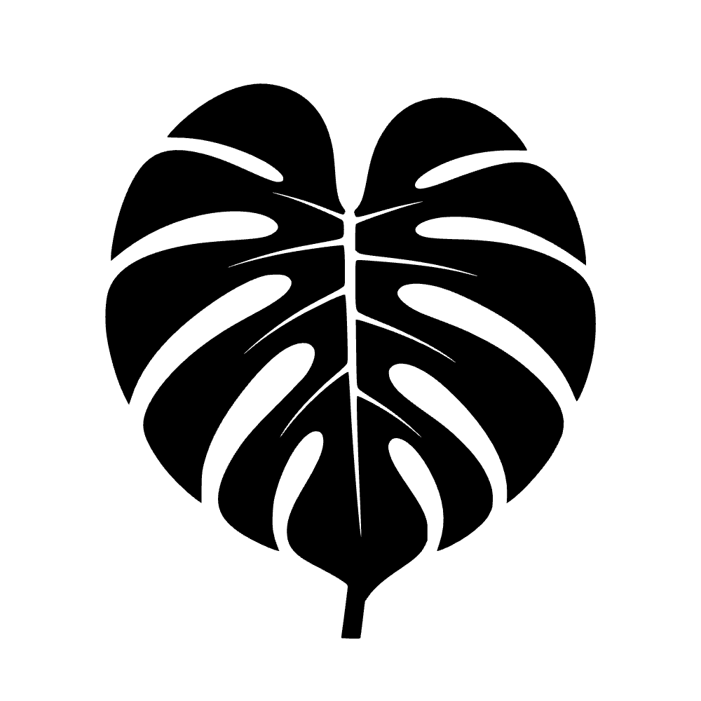 Monstera Split Leaf Icon SVG cut file preview